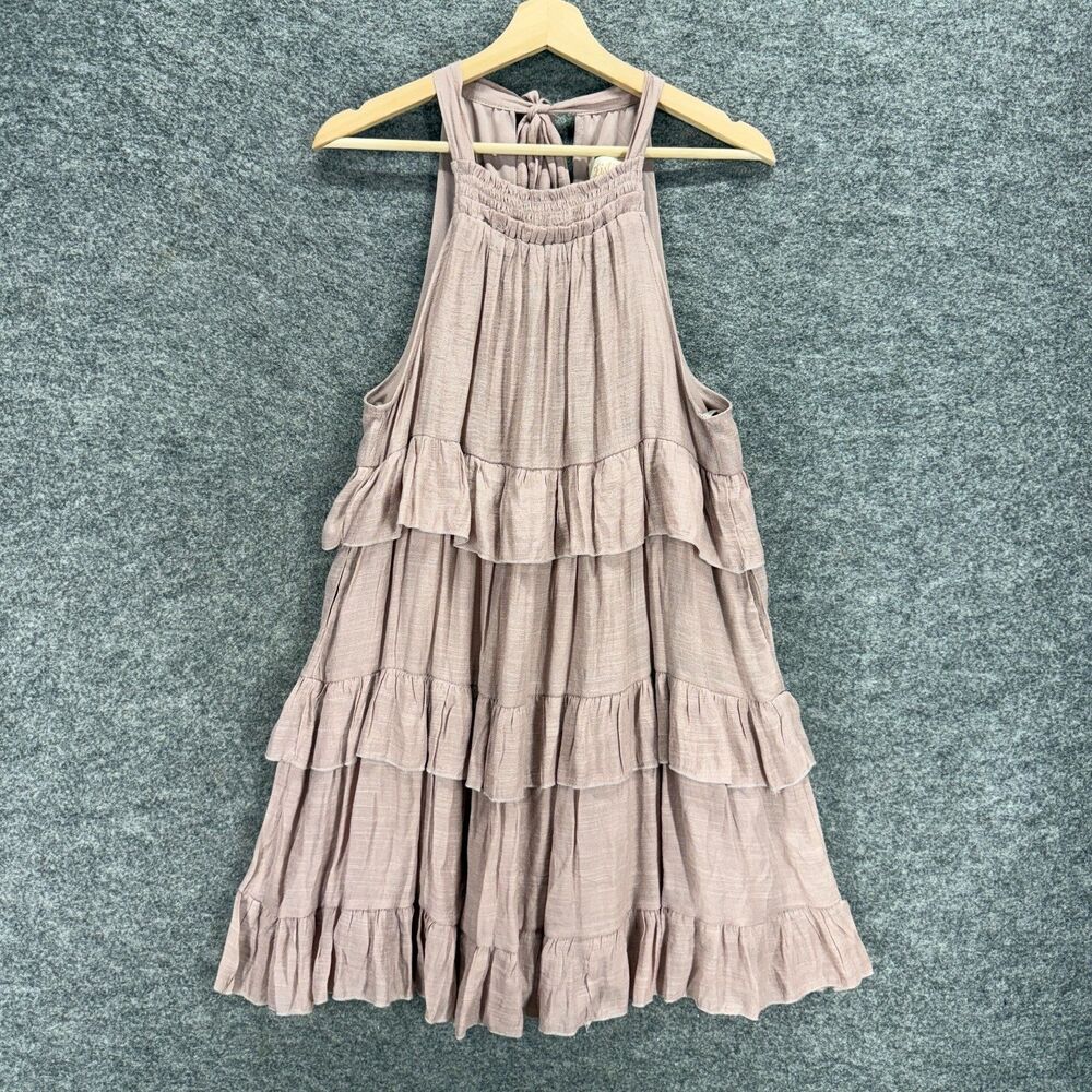 Elegant Tiered Mauve Dress